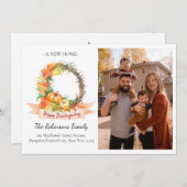 Neue Zuhause Foto Erntedank Pumpkin Moving Ankündigung (Vorne/Hinten)