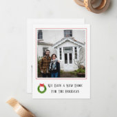 Neue Zuhause Foto Holiday-Meldung Mitteilungskarte (Vorderseite/Rückseite Beispiel)