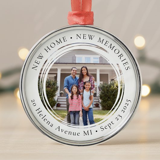 Neue Zuhause Foto Housewarming Keepake Ornament Aus Metall