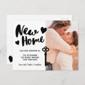 Neue Zuhause-Foto-Tastenkombination Ankündigungspostkarte (Vorne/Hinten)