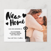 Neue Zuhause-Foto-Tastenkombination Ankündigungspostkarte (Vorderseite)