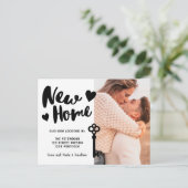 Neue Zuhause-Foto-Tastenkombination Ankündigungspostkarte (Stehend Vorderseite)