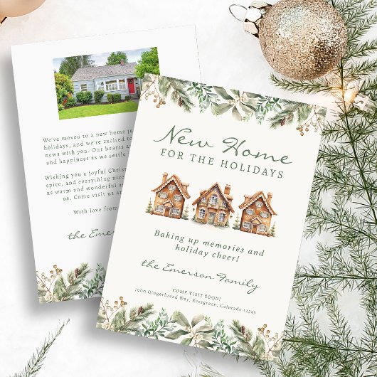 Neue Zuhause-Foto-Urlaubskarte Feiertagskarte