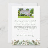 Neue Zuhause-Foto-Urlaubskarte Feiertagskarte (Rückseite)