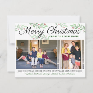 Neue Zuhause Frohe Weihnachten 2 Foto Urlaub Beweg Ankündigung