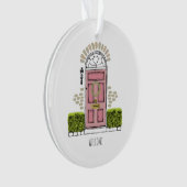 Neue Zuhause Front Door Art Willkommensname Anschr Ornament (Vorderseite)