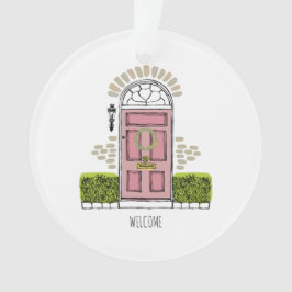 Neue Zuhause Front Door Art Willkommensname Anschr Ornament