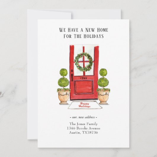 Neue Zuhause für bewegte Feiertage Einladung (Vorderseite)