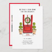 Neue Zuhause für bewegte Feiertage Einladung (Vorne/Hinten)