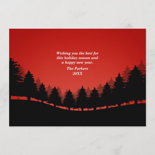 Neue Zuhause für das Ferienhaus im Wald Einladung (Rückseite)