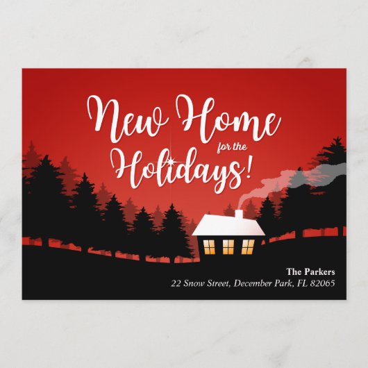 Neue Zuhause für das Ferienhaus im Wald Einladung (Vorderseite)