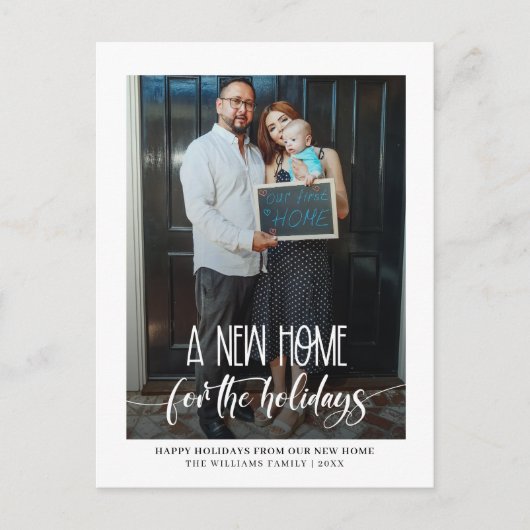 Neue Zuhause für das Foto Holidays Weihnachten Postkarte (Vorderseite)