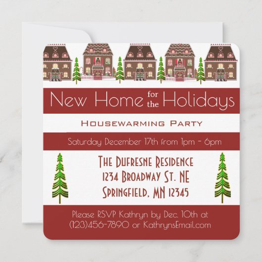 Neue Zuhause für das Holidays Housewarming Party Einladung (Vorderseite)