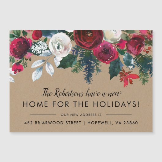 Neue Zuhause für das Holidays New Address Magnet (Vorderseite)