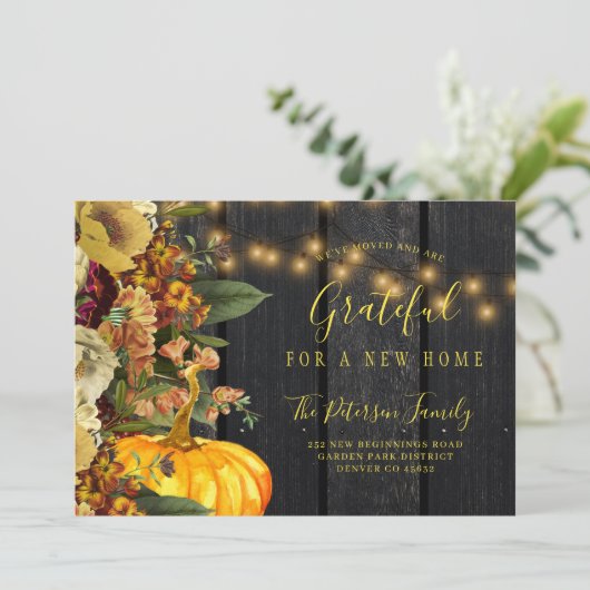 Neue Zuhause für den Erntedank, der sich bewegt Ankündigung (Stehend Vorderseite)