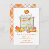 Neue Zuhause für den Herbst, Herbststür Einladung (Vorne/Hinten)