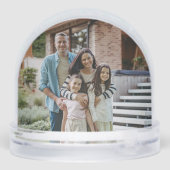 Neue Zuhause für den Urlaub Grün Foto Schneekugeln (Rückseite)