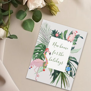 Neue Zuhause für den Urlaub: Tropischer Flamingo Postkarte