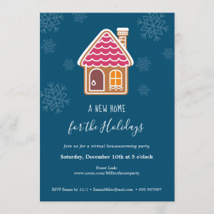Neue Zuhause für den Virtual Housewarming Par Einladung