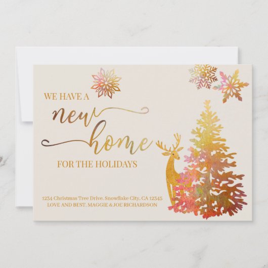 Neue Zuhause für den Weihnachtsbaum der Feiertage Ankündigung (Vorderseite)