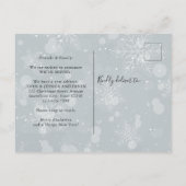 Neue Zuhause für den Weihnachtsschneefall in Weihn Ankündigungspostkarte (Rückseite)