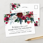 Neue Zuhause für den Winter-Blumensport Ankündigungspostkarte