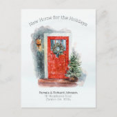 Neue Zuhause für die Änderung der Urlaubsadresse Postkarte (Vorderseite)