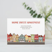 Neue Zuhause für die Ankündigung "Umzug" (Stehend Vorderseite)