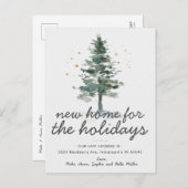 Neue Zuhause für die Feiertage-Ankündigung Einladungspostkarte (Vorne/Hinten)