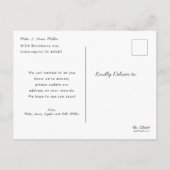 Neue Zuhause für die Feiertage-Ankündigung Einladungspostkarte (Rückseite)