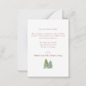 Neue Zuhause für die Feiertage-Ankündigung Mitteilungskarte (Rückseite)