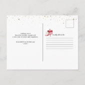 Neue Zuhause für die Feiertage-Ankündigung Postkarte (Rückseite)