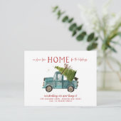 Neue Zuhause für die Feiertage-Ankündigung Postkarte (Stehend Vorderseite)