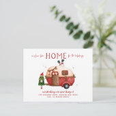 Neue Zuhause für die Feiertage-Ankündigungsposten Postkarte (Stehend Vorderseite)