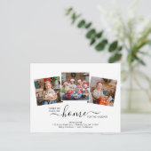 Neue Zuhause für die Holidays Custom 3 Foto Moving Ankündigungspostkarte (Stehend Vorderseite)