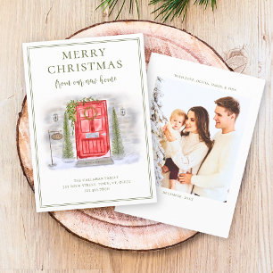 Neue Zuhause für die Red Watercolor Door Holidays Feiertagskarte
