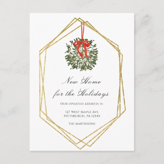 Neue Zuhause für die Weihnachtsanschrift in Weihna Postkarte (Vorderseite)