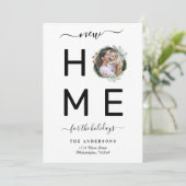 Neue ZUHAUSE für die Weihnachtsfeiertage Ankündigung (Stehend Vorderseite)