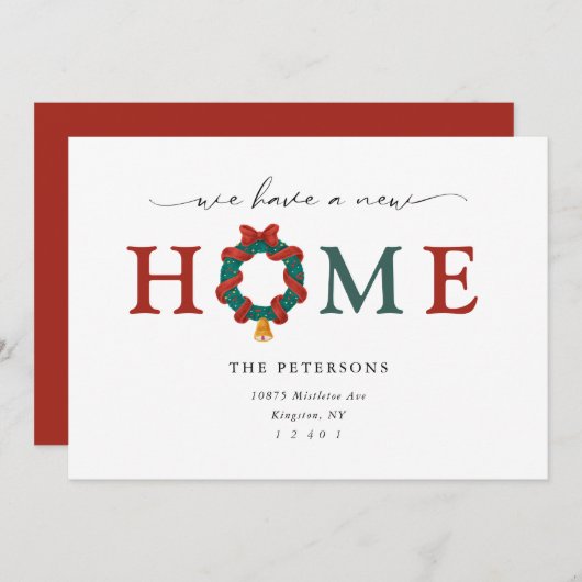 Neue Zuhause für die Weihnachtsfeiertage Ankündigung (Vorne/Hinten)