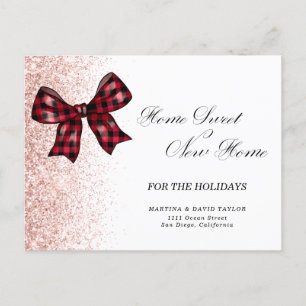 Neue Zuhause für die Weihnachtsfeiertage Postkarte