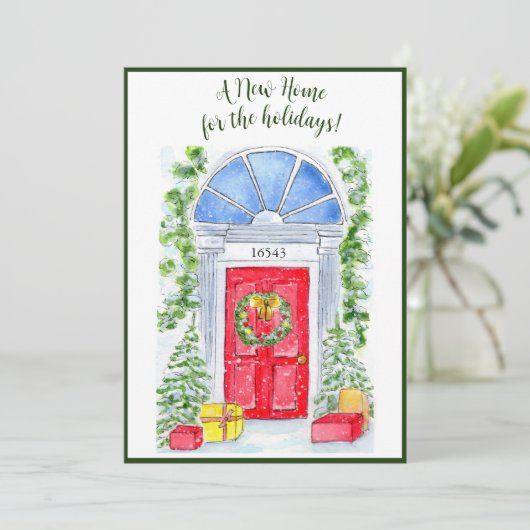 Neue Zuhause für Feiertage Ankündigung (Stehend Vorderseite)