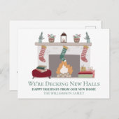 Neue Zuhause für Feiertage | Feuerplatz und Strump Postkarte (Vorne/Hinten)