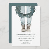 Neue Zuhause für Feiertage | Kranz Feiertagskarte (Vorne/Hinten)