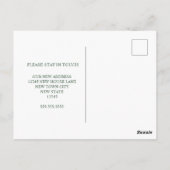 Neue Zuhause für Ferien | Ankündigung der Beförder Postkarte (Rückseite)