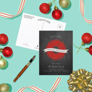 Neue Zuhause für Ferien Modern Chalkboard Ankündigungspostkarte