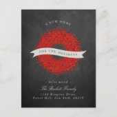 Neue Zuhause für Ferien | Modern Chalkboard Ankündigungspostkarte (Vorderseite)