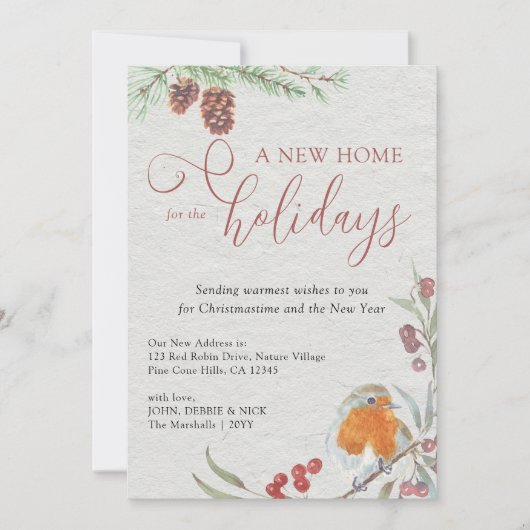 Neue Zuhause für Ferien Robin Berries und Pine Con Ankündigung (Vorderseite)