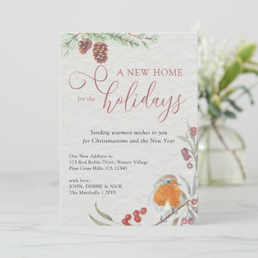 Neue Zuhause für Ferien Robin Berries und Pine Con Ankündigung (Stehend Vorderseite)