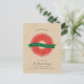 Neue Zuhause für Ferien | Rustikale Kraft Ankündigungspostkarte (Stehend Vorderseite)