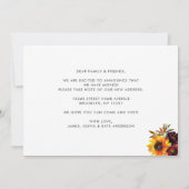 Neue Zuhause für Herbst Herbstsonnenblume verschob Ankündigung (Rückseite)